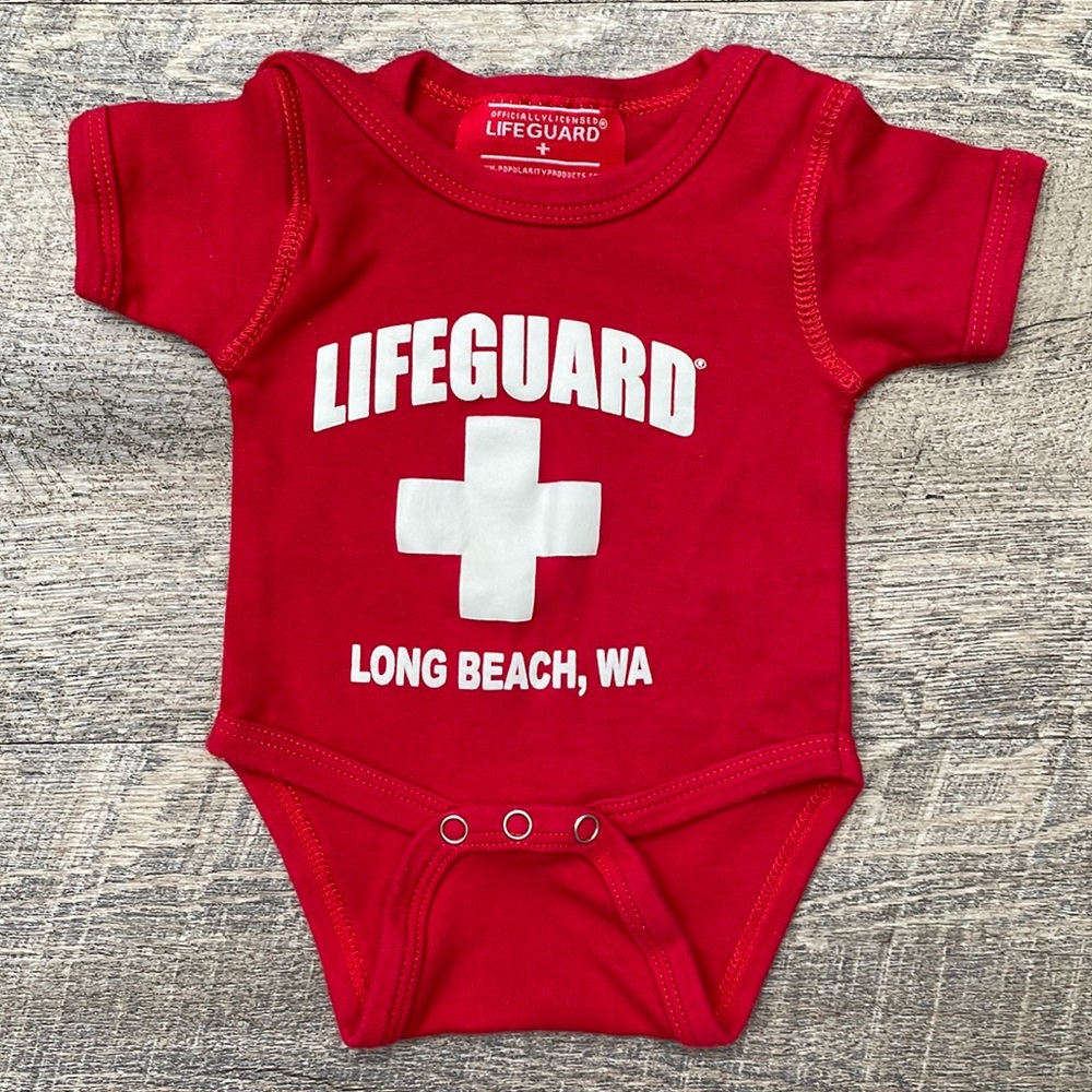 Lifeguard | 6M Red & White Lifeguard Onesie